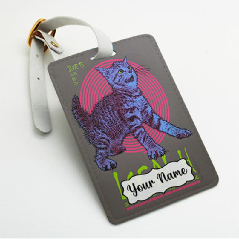 Pastele Local H Milwaukee Custom Luggage Tags Personalized Name PU Leather Luggage Tag With Strap Awesome Baggage Hanging Suitcase Bag Tags Name ID Labels Travel Bag Accessories