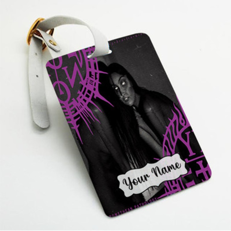 Pastele Lykotonon Promethean Pathology Custom Luggage Tags Personalized Name PU Leather Luggage Tag With Strap Awesome Baggage Hanging Suitcase Bag Tags Name ID Labels Travel Bag Accessories