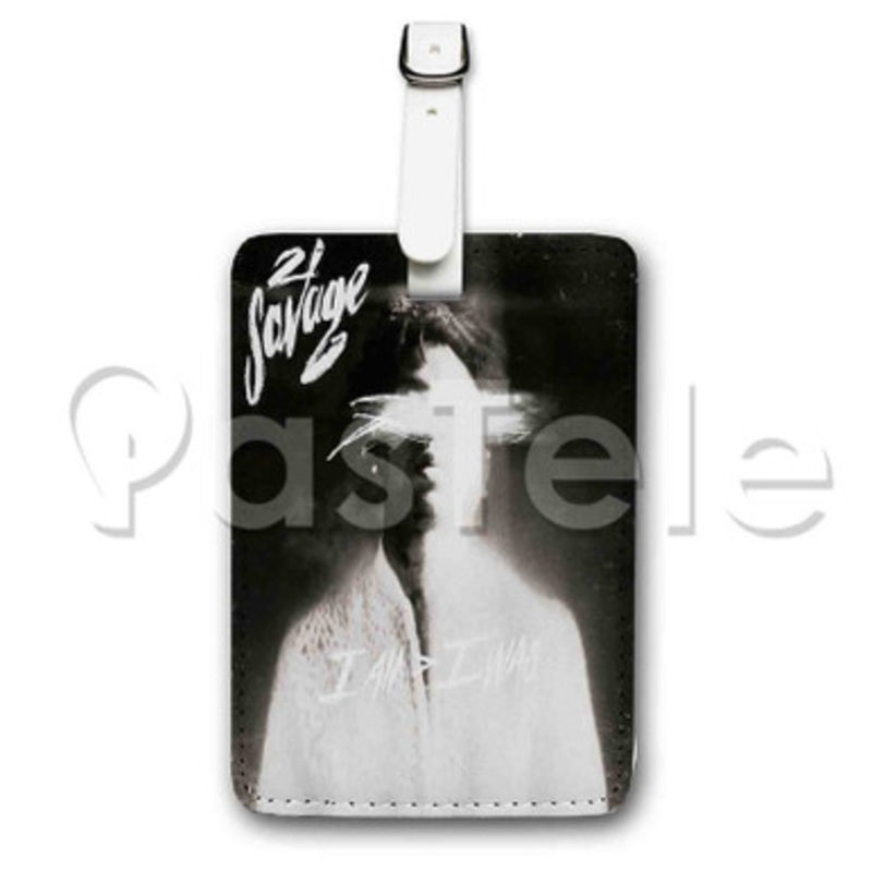 21 Savage I Am I Was Custom Luggage Tags PU Leather Travel Baggage Name ID Labels Tag