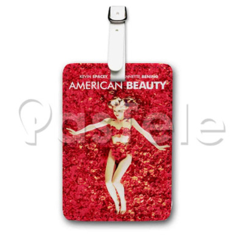 American Beauty 2 Custom Luggage Tags PU Leather Travel Baggage Name ID Labels Tag