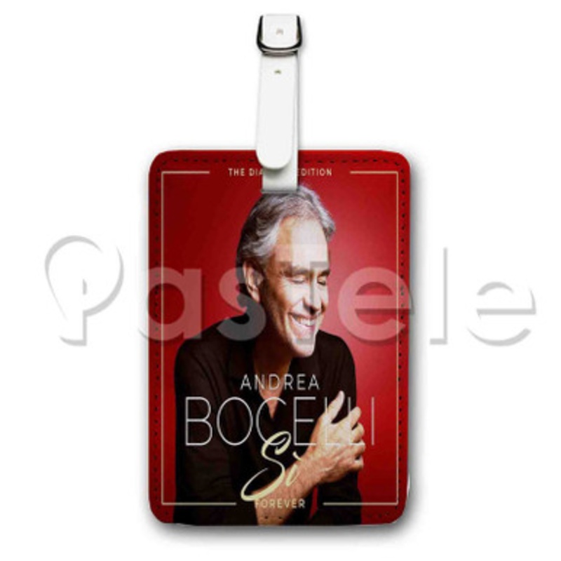 Andrea Bocelli Si Forever The Diamond Edition Custom Luggage Tags PU Leather Travel Baggage Name ID Labels Tag