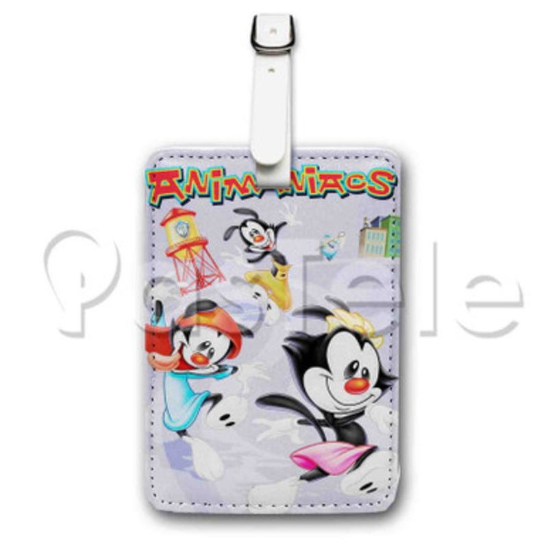 Animaniacs Custom Luggage Tags PU Leather Travel Baggage Name ID Labels Tag