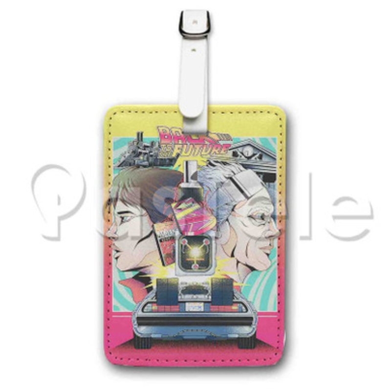 Back to the Future Custom Luggage Tags PU Leather Travel Baggage Name ID Labels Tag
