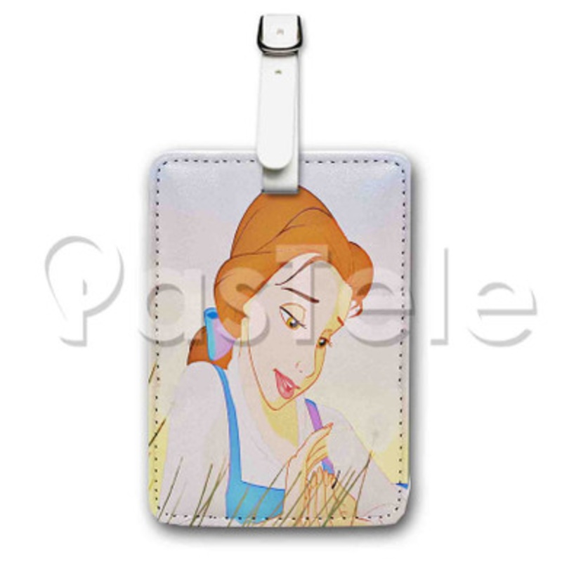belle beauty and the beast 2 Custom Luggage Tags PU Leather Travel Baggage Name ID Labels Tag