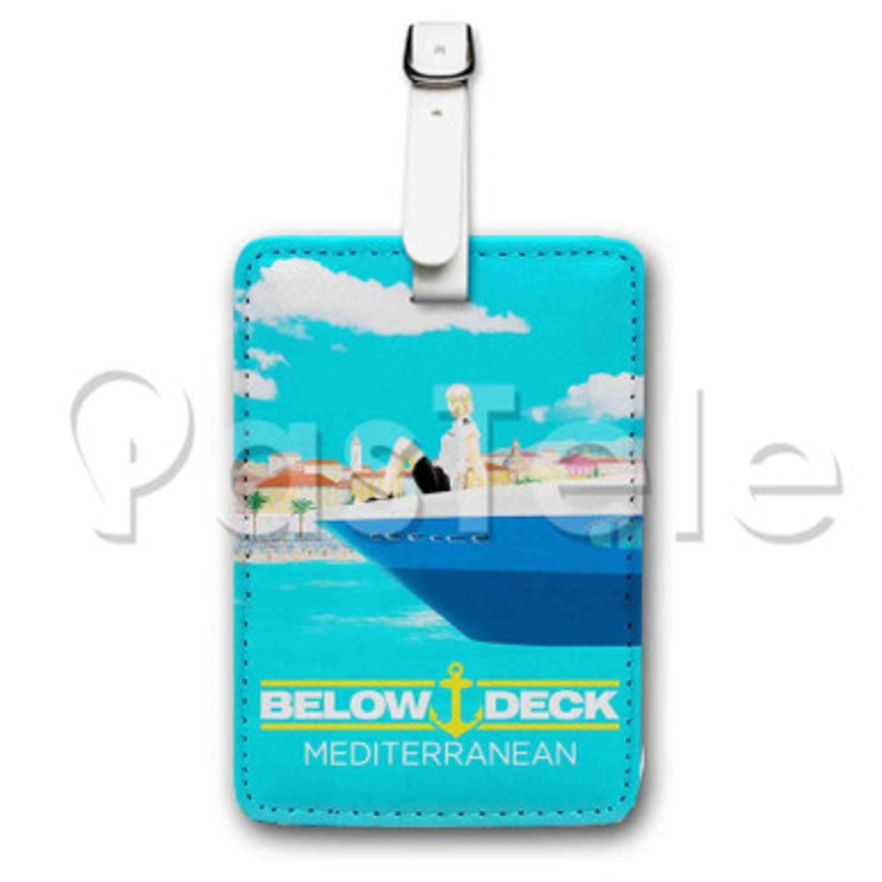 Below Deck Mediterranean Custom Luggage Tags PU Leather Travel Baggage Name ID Labels Tag