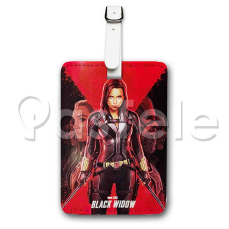 Black Widow Custom Luggage Tags PU Leather Travel Baggage Name ID Labels Tag