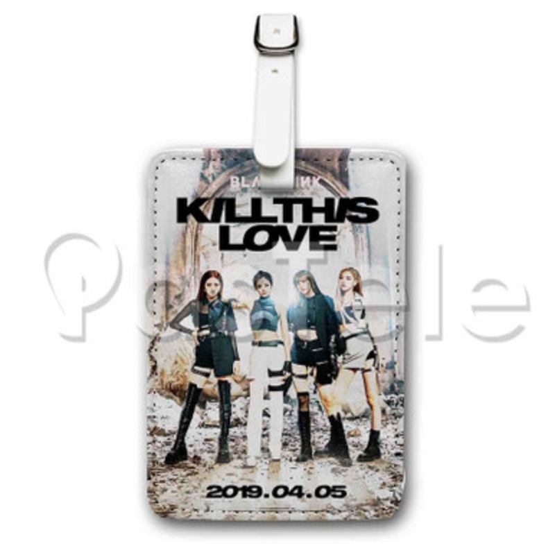 Blackpink Kill this love Custom Luggage Tags PU Leather Travel Baggage Name ID Labels Tag
