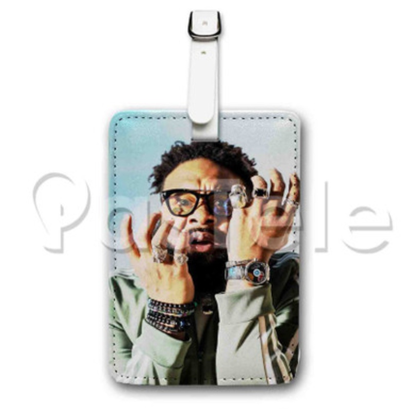 Blanco Brown The Git Up Custom Luggage Tags PU Leather Travel Baggage Name ID Labels Tag