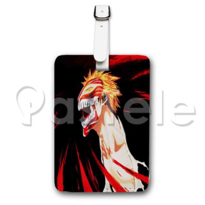 bleach Anime Custom Luggage Tags PU Leather Travel Baggage Name ID Labels Tag