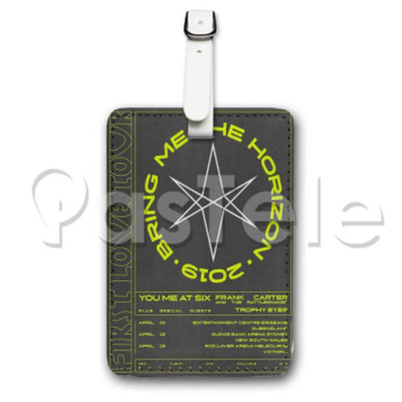 Bring Me The Horizon First Love Tour Custom Luggage Tags PU Leather Travel Baggage Name ID Labels Tag