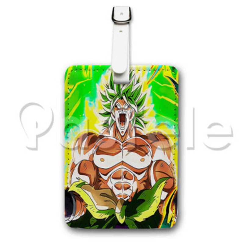 broly dragon ball super Custom Luggage Tags PU Leather Travel Baggage Name ID Labels Tag