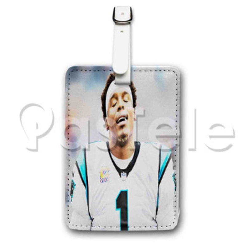 Cam Newton Custom Luggage Tags PU Leather Travel Baggage Name ID Labels Tag