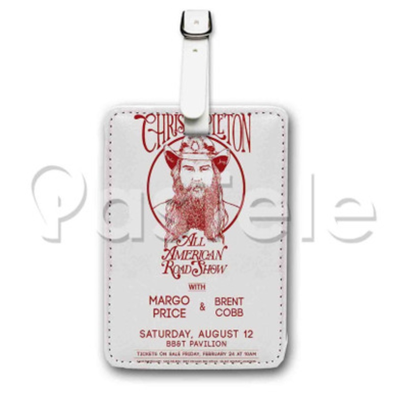Chris Stapleton All America Road Show Custom Luggage Tags PU Leather Travel Baggage Name ID Labels Tag