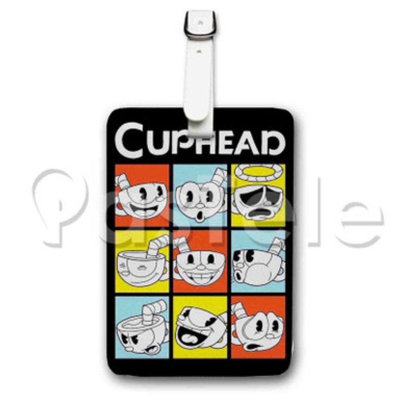Cuphead 2 Custom Luggage Tags PU Leather Travel Baggage Name ID Labels Tag