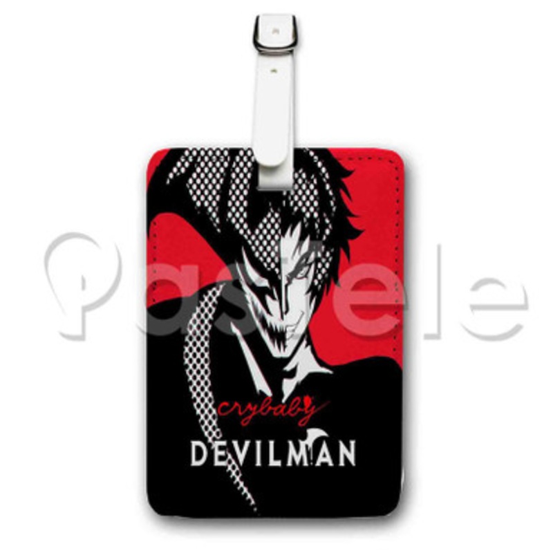 Devilman Crybaby Custom Luggage Tags PU Leather Travel Baggage Name ID Labels Tag
