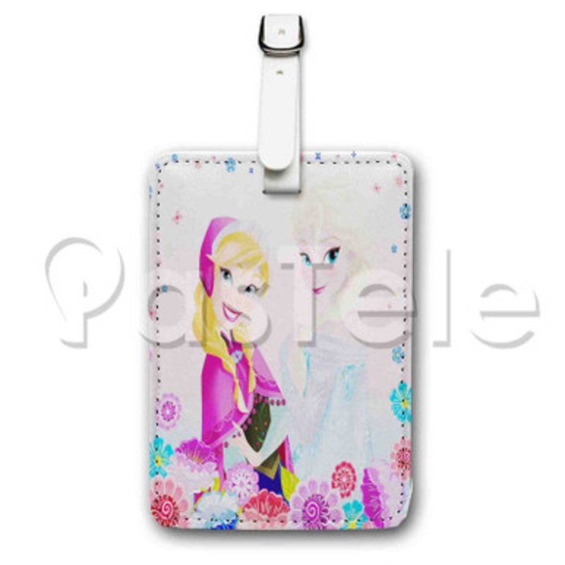 Disney Anna and Elsa Custom Luggage Tags PU Leather Travel Baggage Name ID Labels Tag