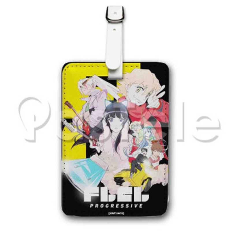 FLCL Progressive Custom Luggage Tags PU Leather Travel Baggage Name ID Labels Tag