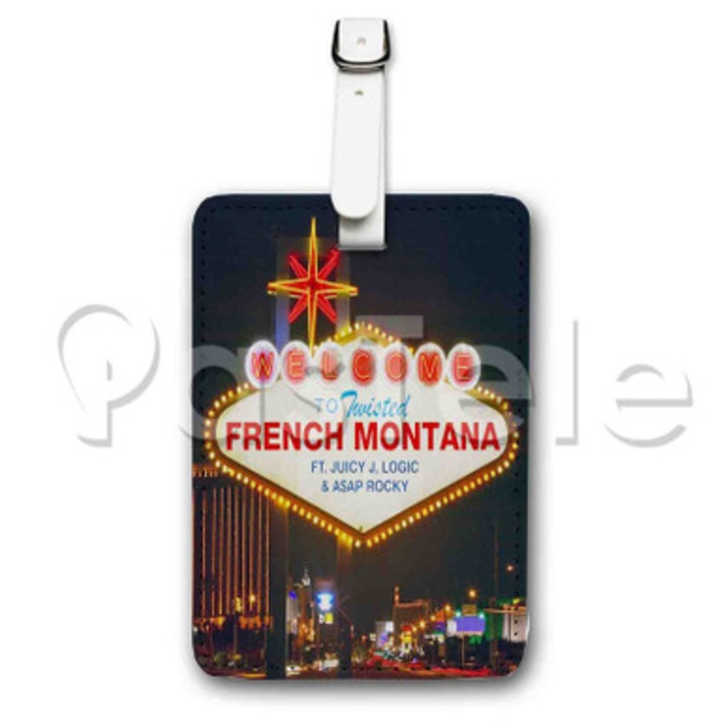 French Montana Twisted Custom Luggage Tags PU Leather Travel Baggage Name ID Labels Tag