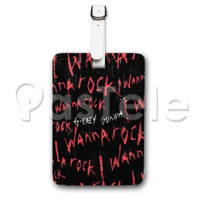 G Eazy Feat Gunna I Wanna Rock Custom Luggage Tags PU Leather Travel Baggage Name ID Labels Tag