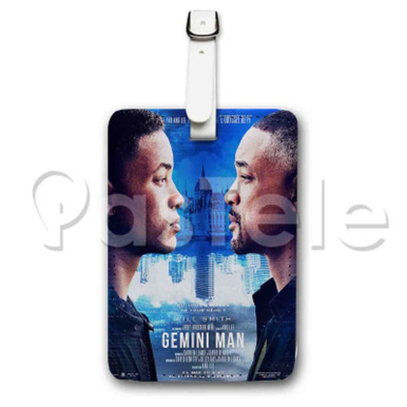 Gemini Man Custom Luggage Tags PU Leather Travel Baggage Name ID Labels Tag