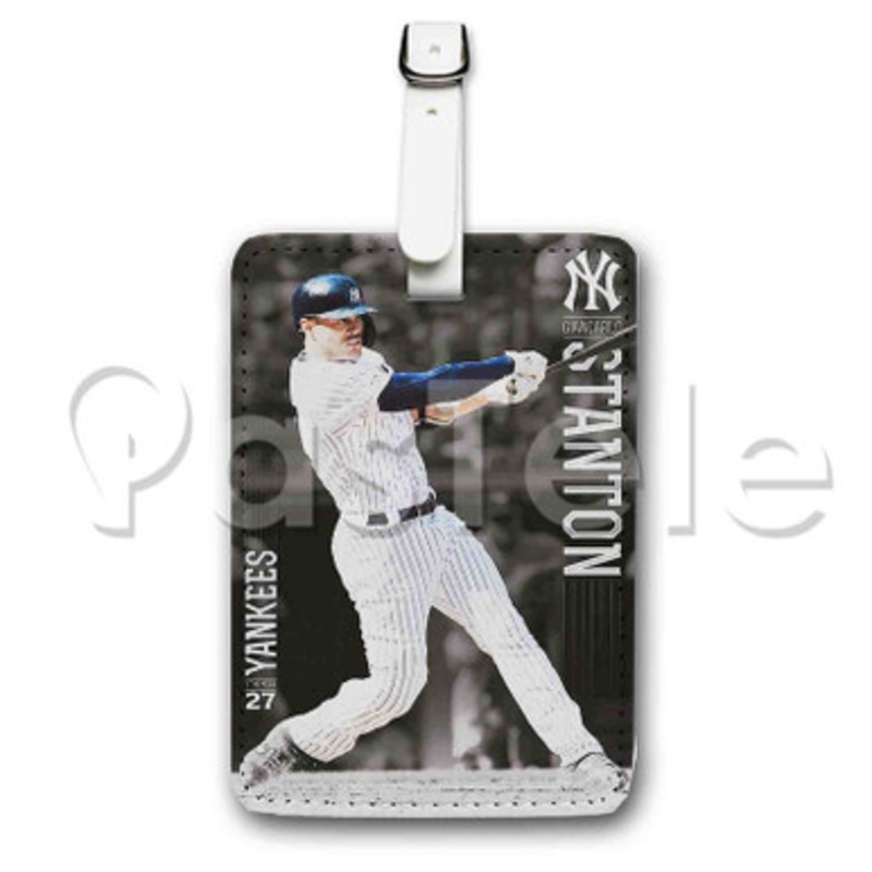 Giancarlo Stanton New York Yankees MLB Custom Luggage Tags PU Leather Travel Baggage Name ID Labels Tag