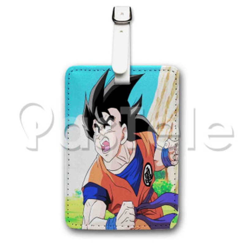 Goku dragon ball z Custom Luggage Tags PU Leather Travel Baggage Name ID Labels Tag