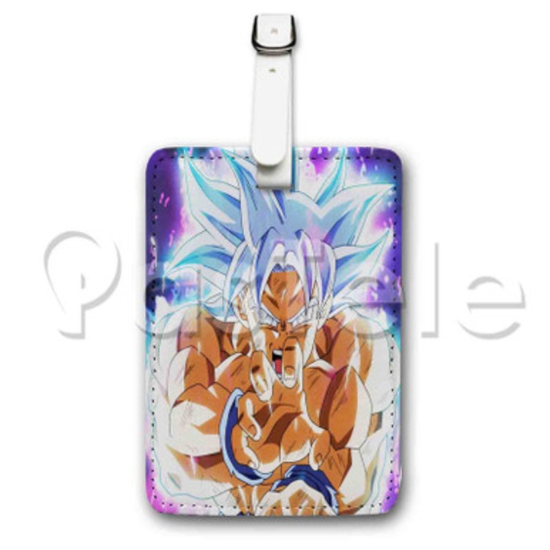 Goku Kamehame Custom Luggage Tags PU Leather Travel Baggage Name ID Labels Tag