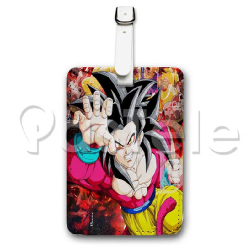 goku ssj 4 Custom Luggage Tags PU Leather Travel Baggage Name ID Labels Tag