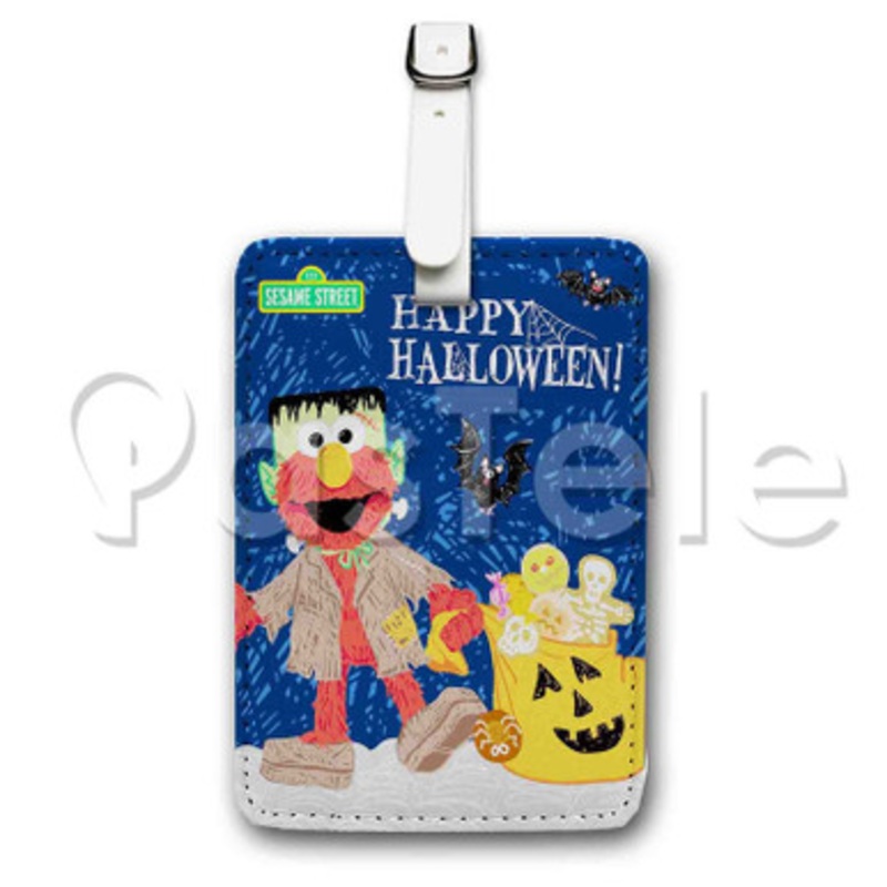 Happy Halloween Custom Luggage Tags PU Leather Travel Baggage Name ID Labels Tag
