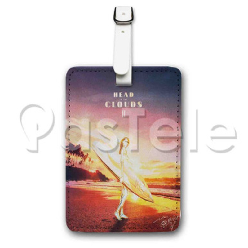 Head in The Clouds 2 Custom Luggage Tags PU Leather Travel Baggage Name ID Labels Tag