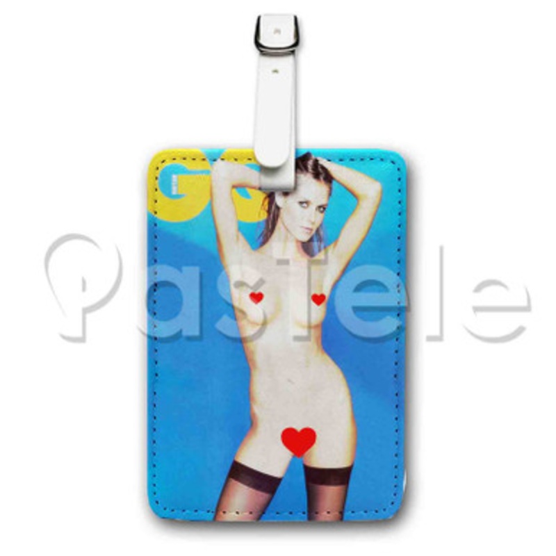 Heidi Klum Custom Luggage Tags PU Leather Travel Baggage Name ID Labels Tag