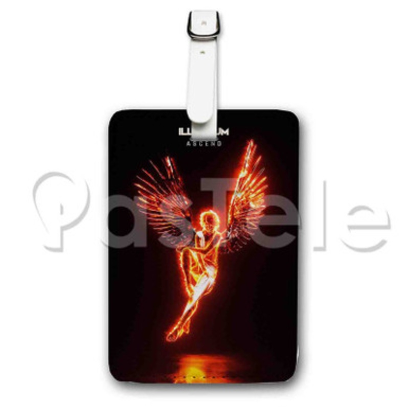 Illenium Ascend Custom Luggage Tags PU Leather Travel Baggage Name ID Labels Tag