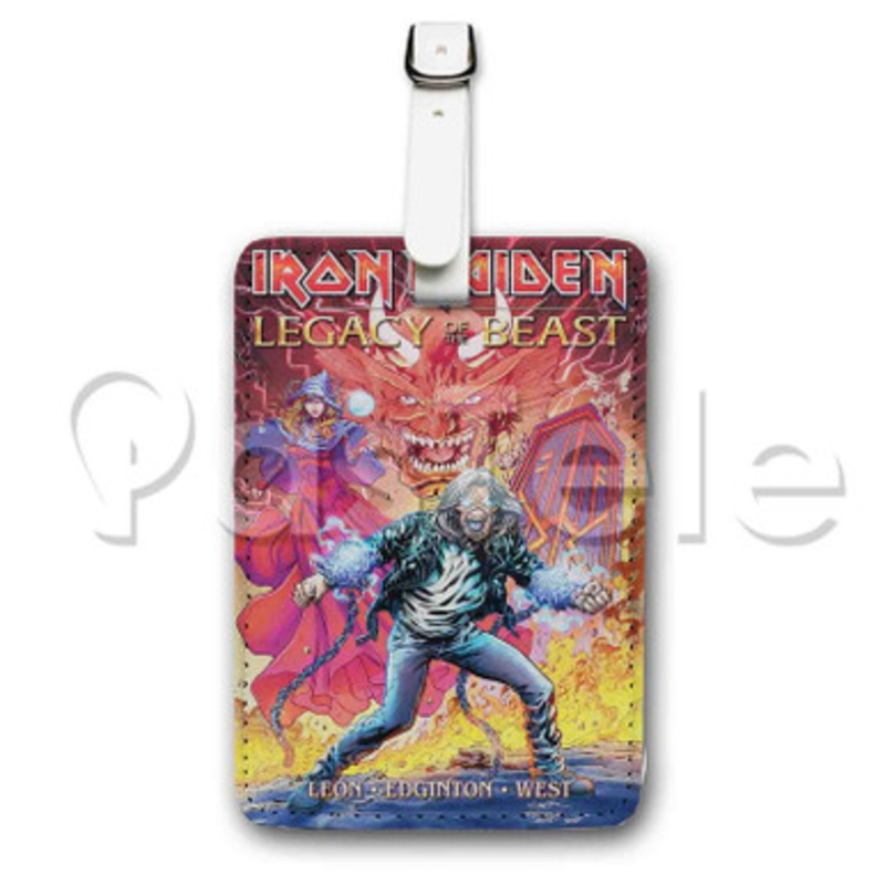 Iron Maiden Legacy of the Beast Custom Luggage Tags PU Leather Travel Baggage Name ID Labels Tag