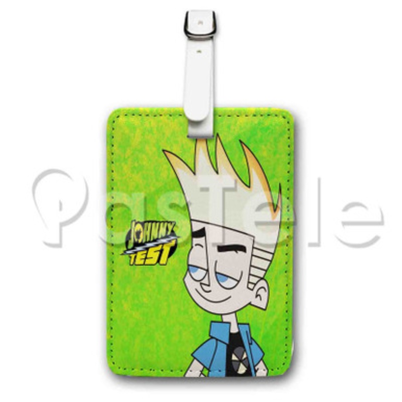 Johnny Test Custom Luggage Tags PU Leather Travel Baggage Name ID Labels Tag