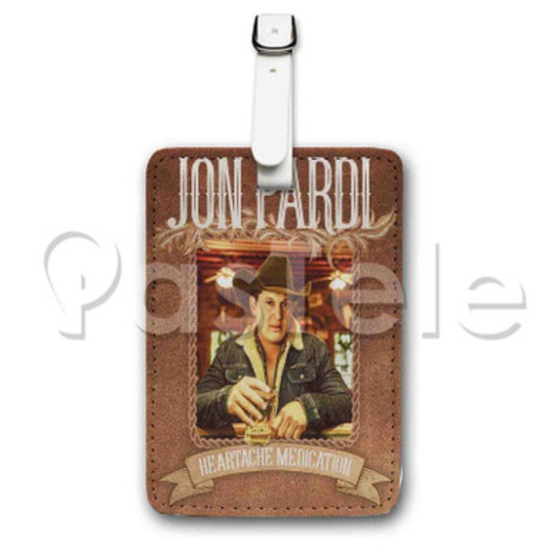 Jon Pardi Heartache Medication Custom Luggage Tags PU Leather Travel Baggage Name ID Labels Tag