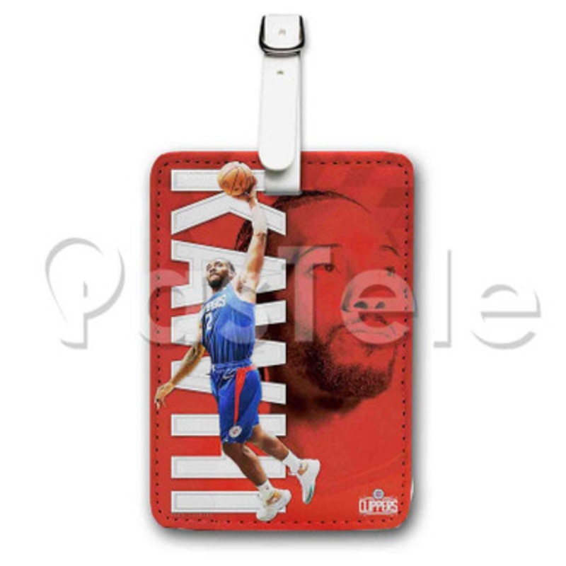 Kawhi Leonard Los Angeles Clippers NBA Custom Luggage Tags PU Leather Travel Baggage Name ID Labels Tag