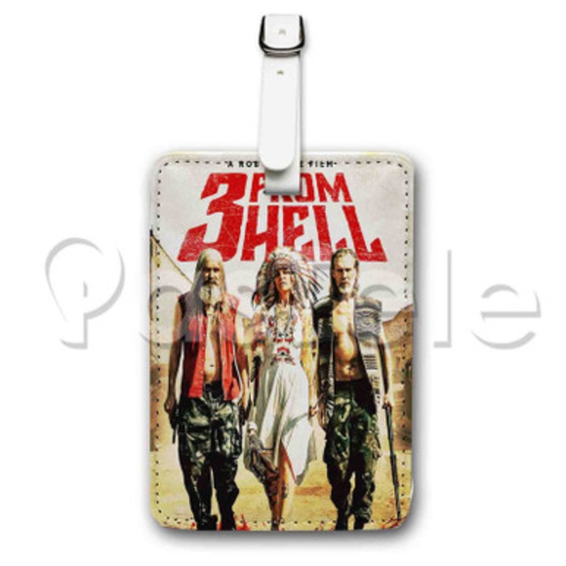 3 From Hell Custom Luggage Tags PU Leather Travel Baggage Name ID Labels Tag
