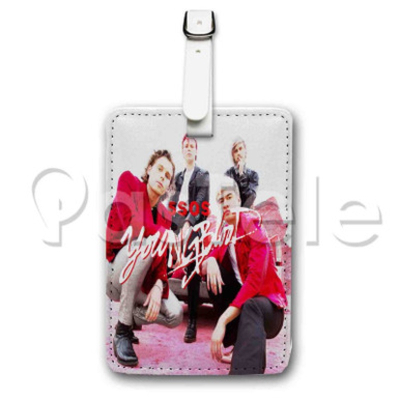 5sos Custom Luggage Tags PU Leather Travel Baggage Name ID Labels Tag