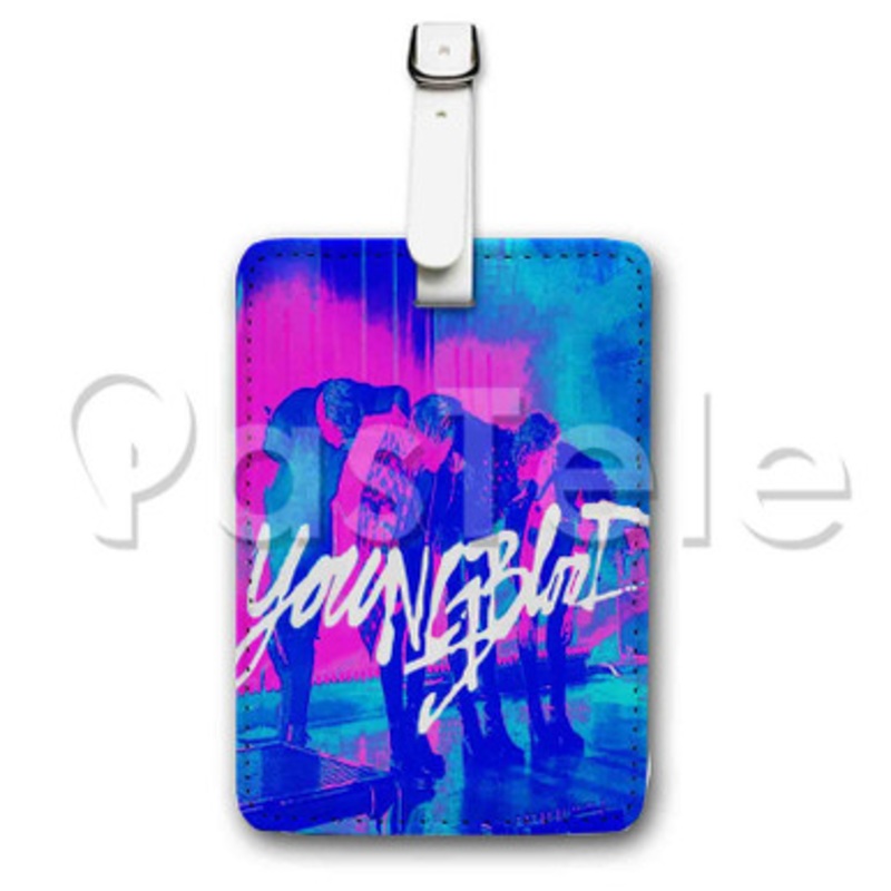 5sos youngblood Custom Luggage Tags PU Leather Travel Baggage Name ID Labels Tag