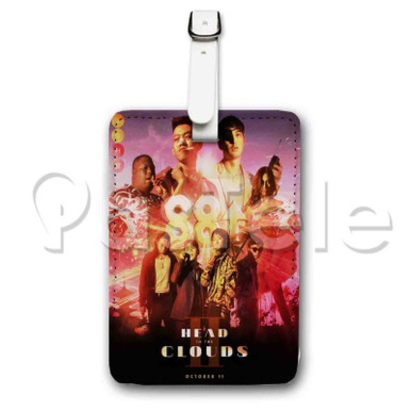 88rising Stephanie Poetri Jackson Wang Head Clouds 2 Custom Luggage Tags PU Leather Travel Baggage Name ID Labels Tag