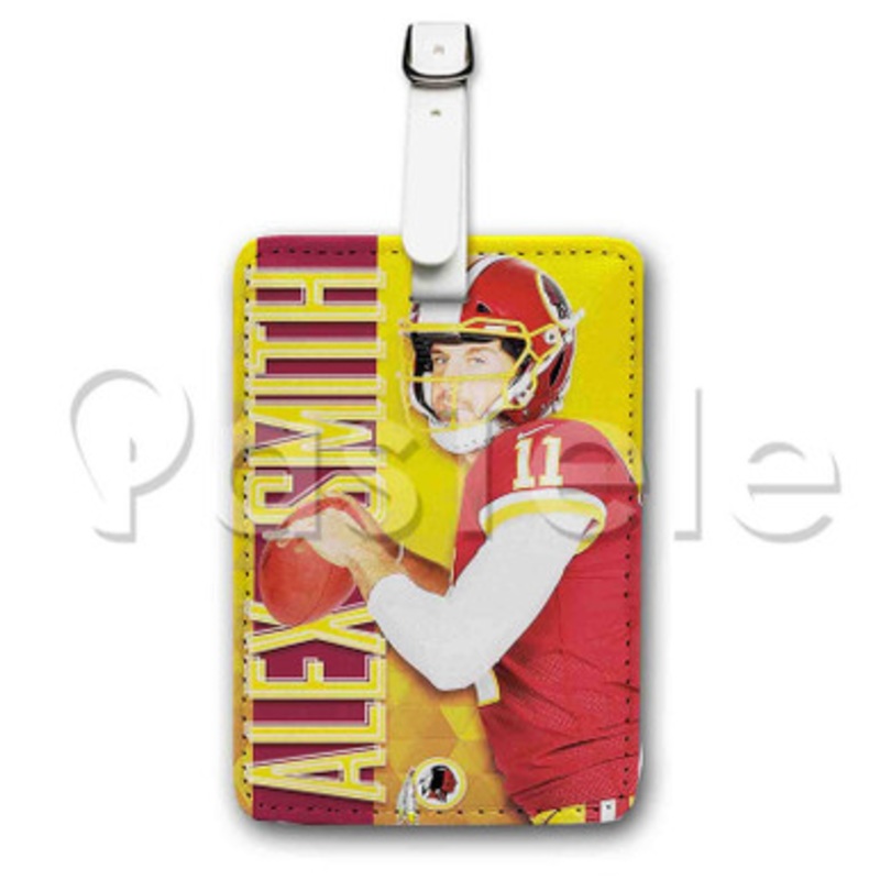 Alex Smith NFL Washington Redskins Custom Luggage Tags PU Leather Travel Baggage Name ID Labels Tag