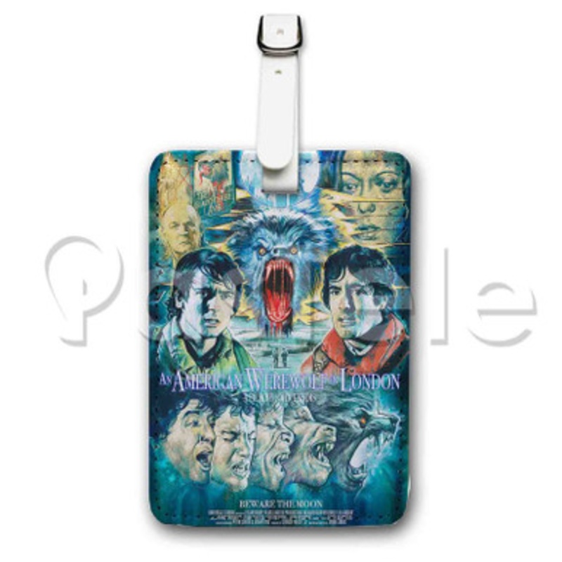 An American Werewolf In Paris Custom Luggage Tags PU Leather Travel Baggage Name ID Labels Tag