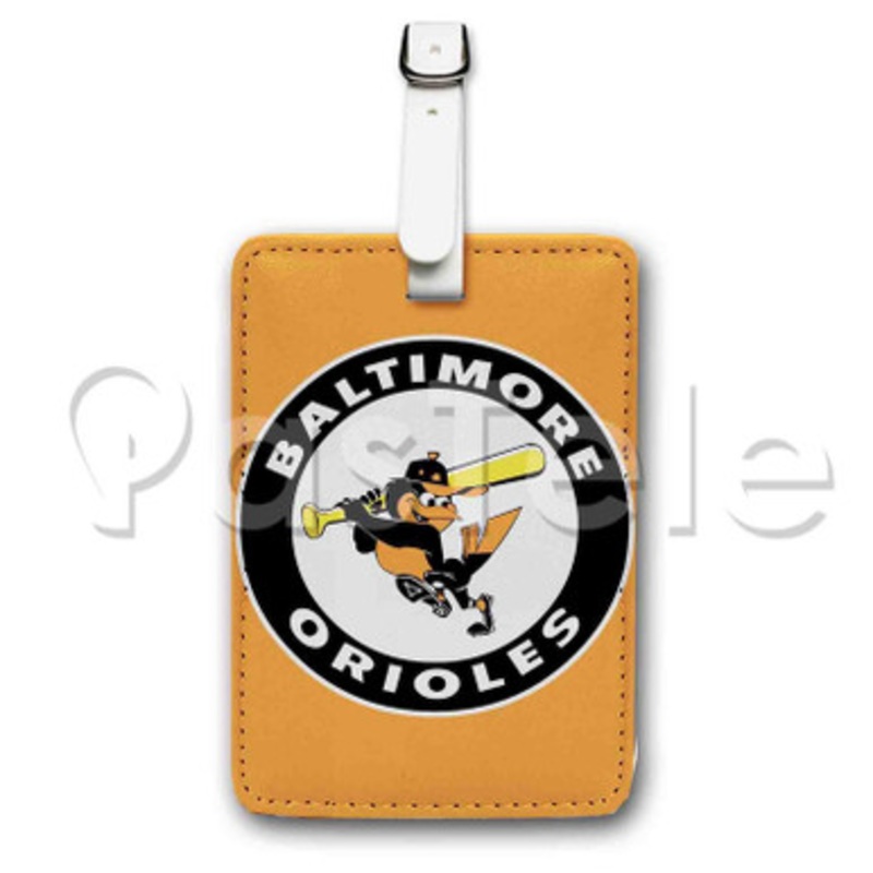 Baltimore Orioles Custom Luggage Tags PU Leather Travel Baggage Name ID Labels Tag