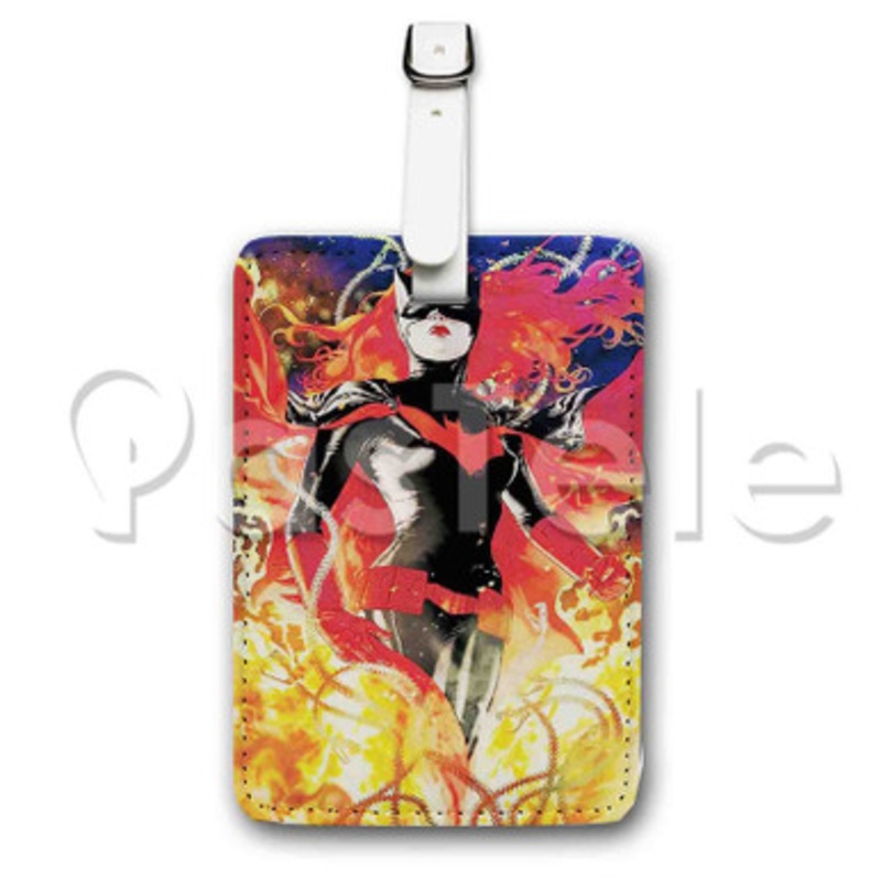 Batwoman Custom Luggage Tags PU Leather Travel Baggage Name ID Labels Tag