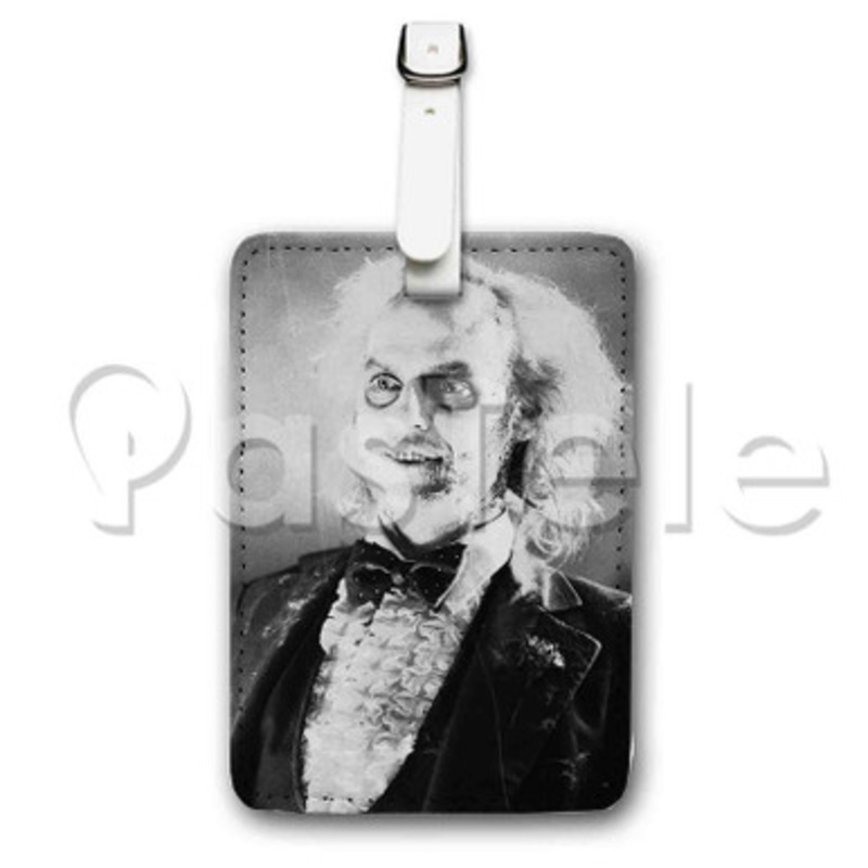 Beetlejuice Custom Luggage Tags PU Leather Travel Baggage Name ID Labels Tag