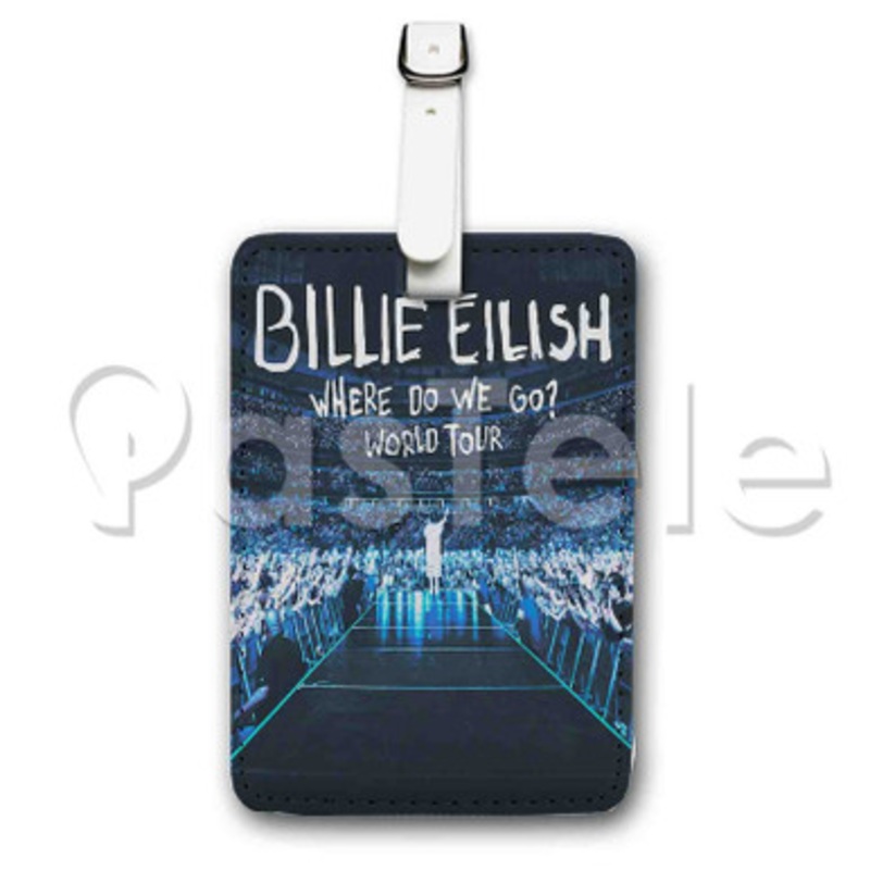 Billie Eilish Where Do We Go World Tour Custom Luggage Tags PU Leather Travel Baggage Name ID Labels Tag