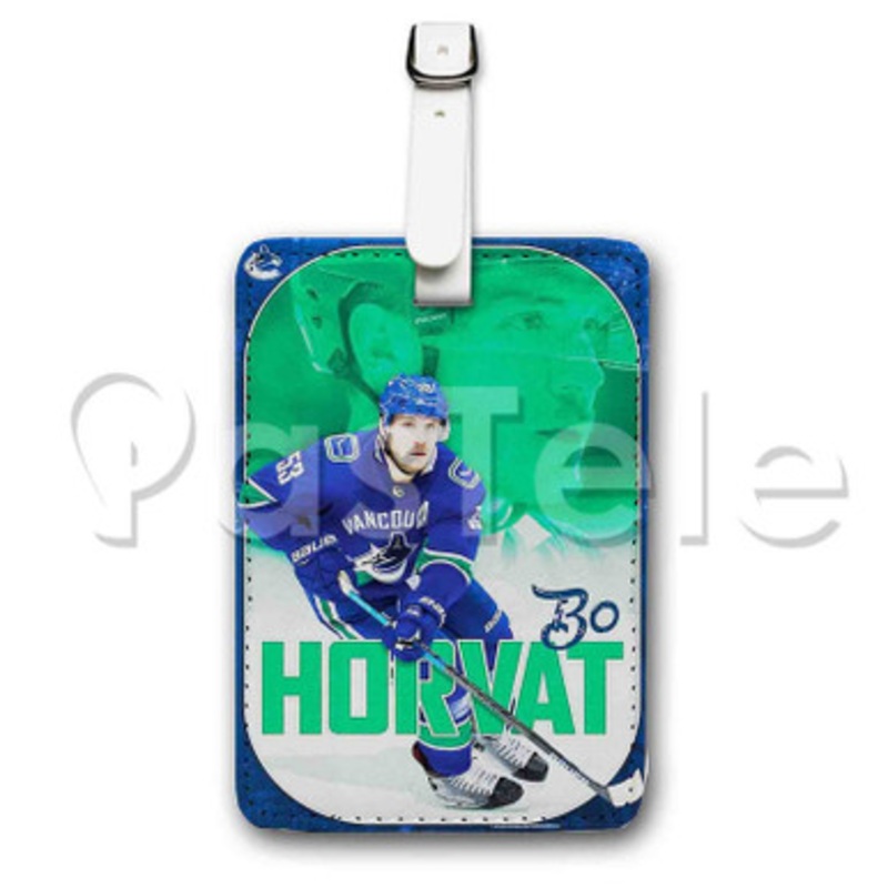Bo Horvat Vancouver Canucks NHL Custom Luggage Tags PU Leather Travel Baggage Name ID Labels Tag