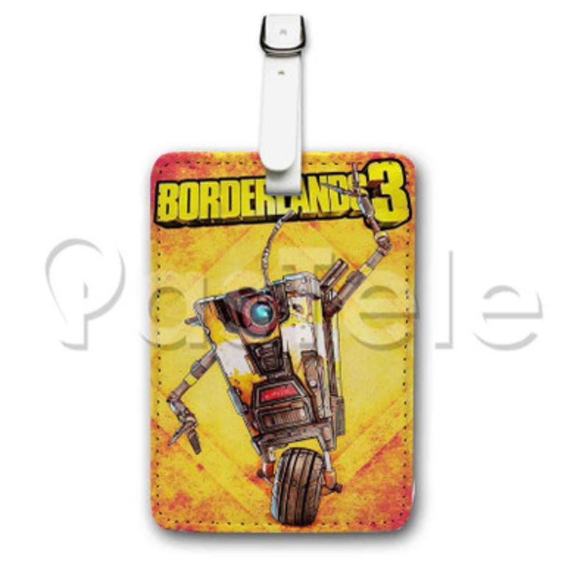 Borderlands 3 Claptrap Custom Luggage Tags PU Leather Travel Baggage Name ID Labels Tag