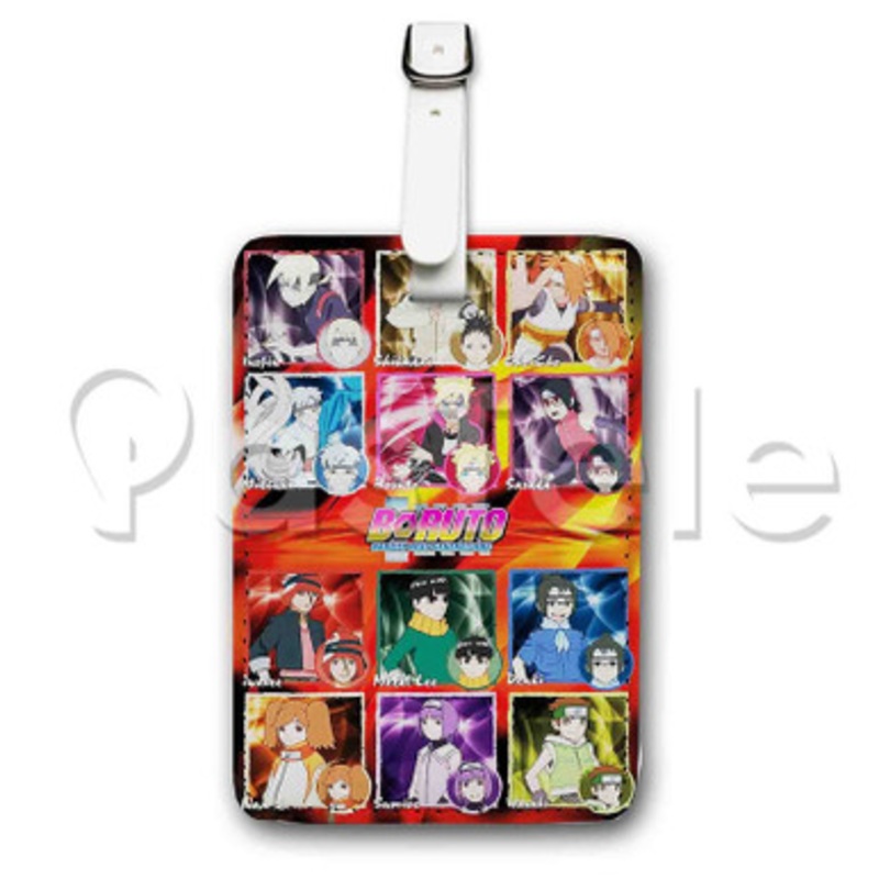 Boruto Naruto Next Generations 2 Custom Luggage Tags PU Leather Travel Baggage Name ID Labels Tag