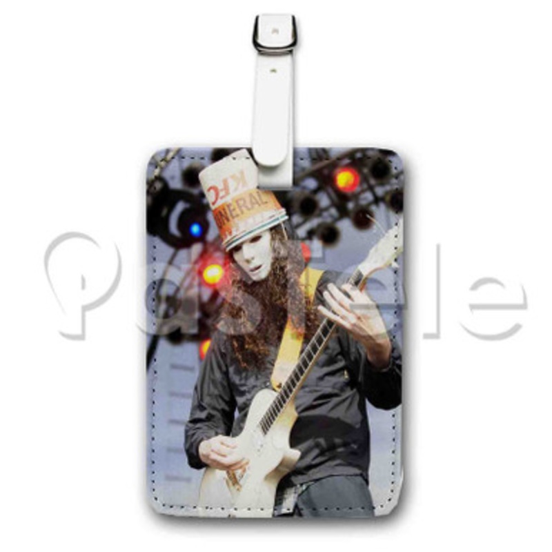 Buckethead Custom Luggage Tags PU Leather Travel Baggage Name ID Labels Tag